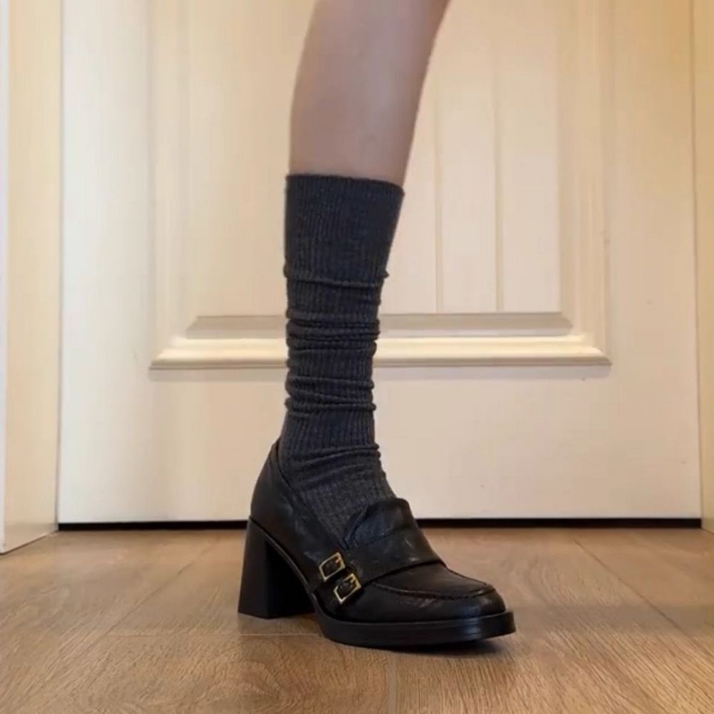 Hoge hak loafers voor dames