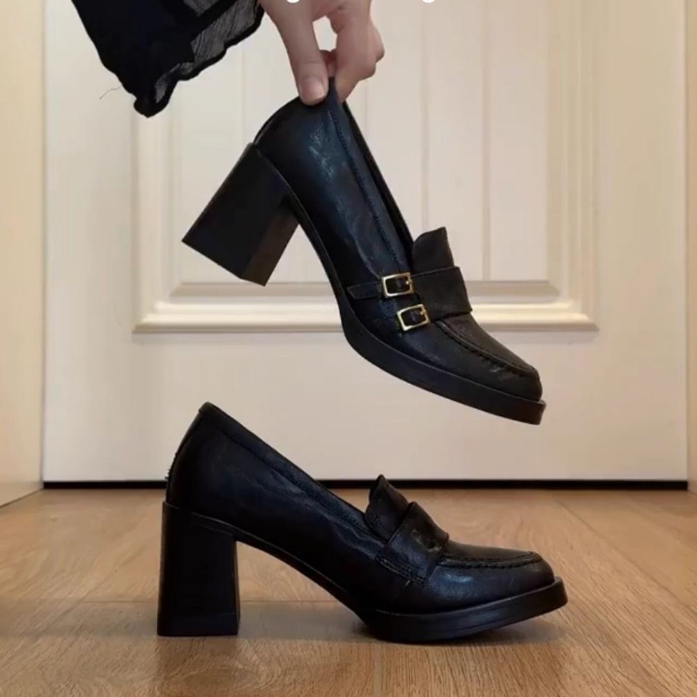 Hoge hak loafers voor dames