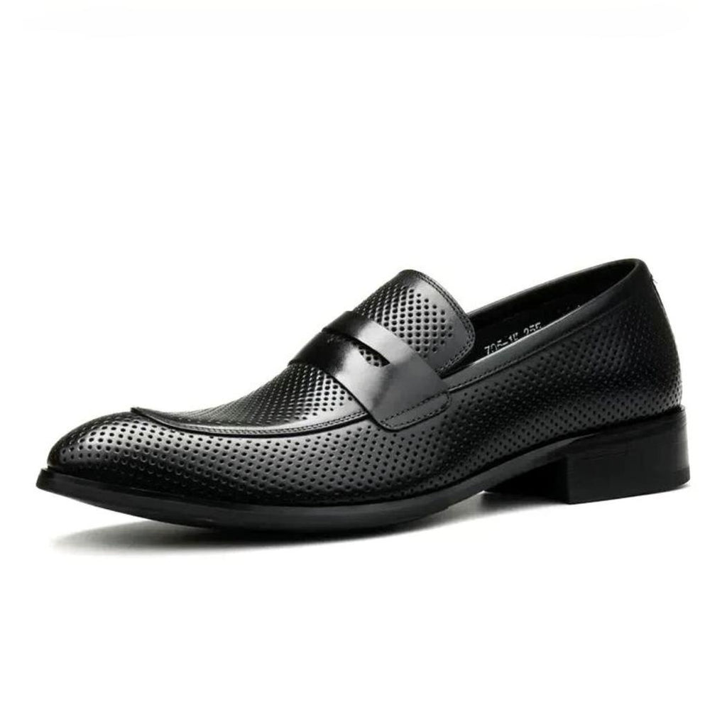 Loafers met puntneus van echt leer voor heren