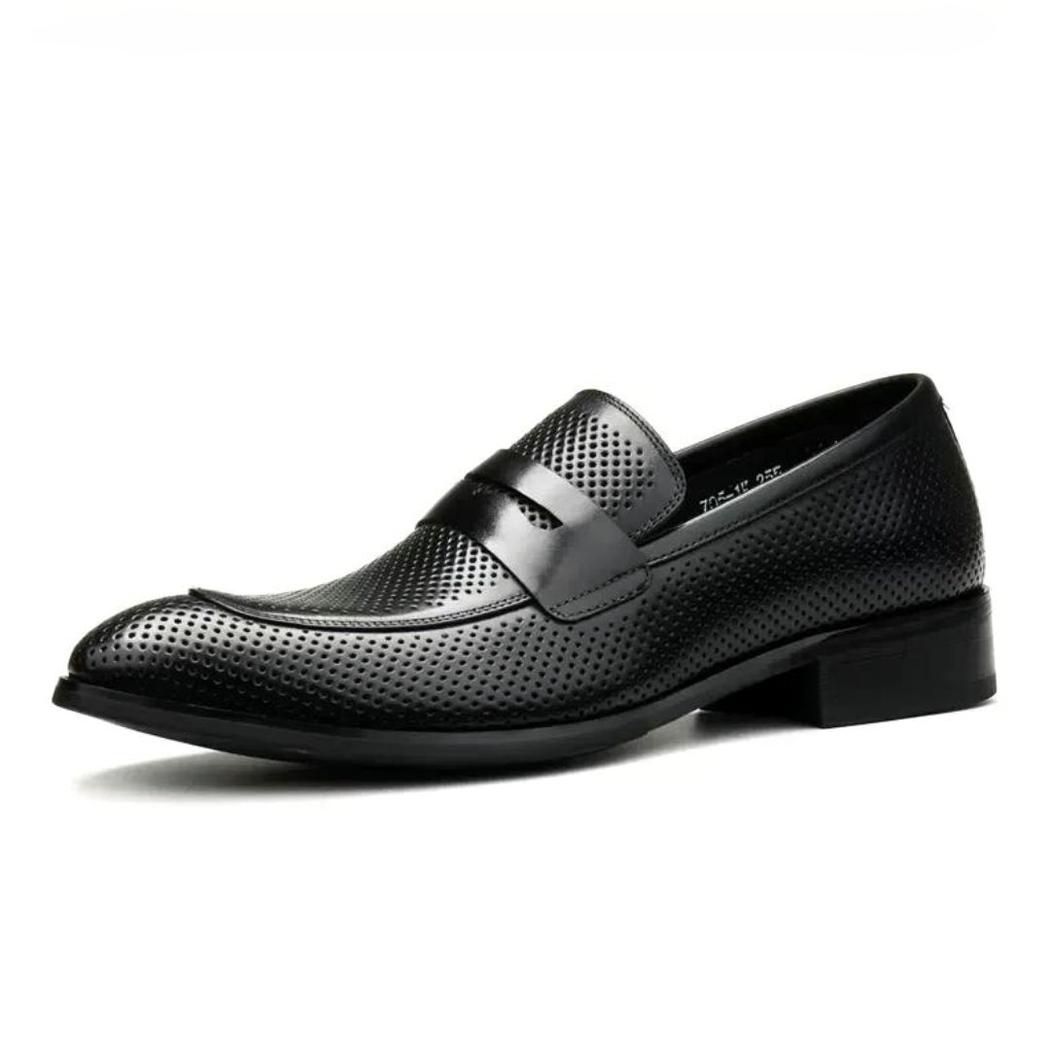 Loafers met puntneus van echt leer voor heren