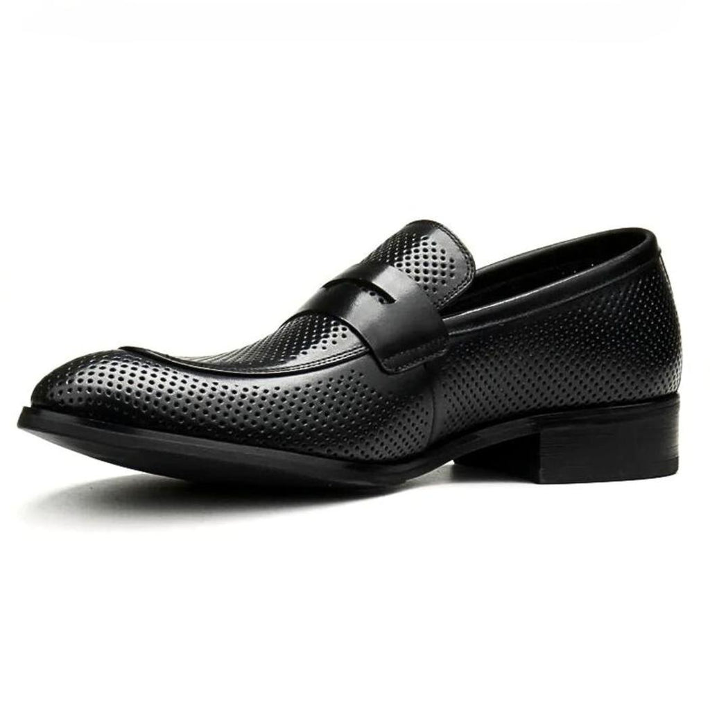 Loafers met puntneus van echt leer voor heren