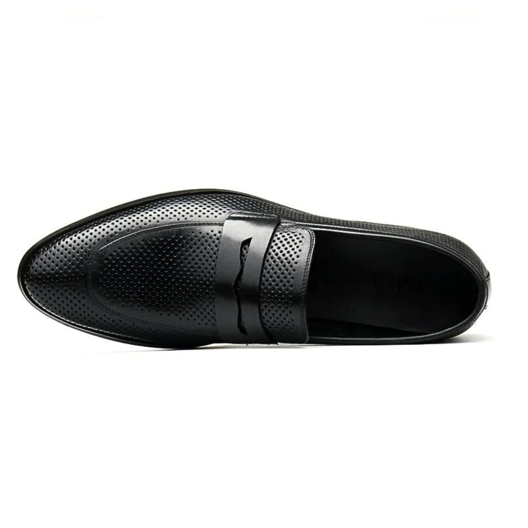 Loafers met puntneus van echt leer voor heren