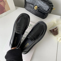 Klassieke elegante loafers voor dames, Zwart