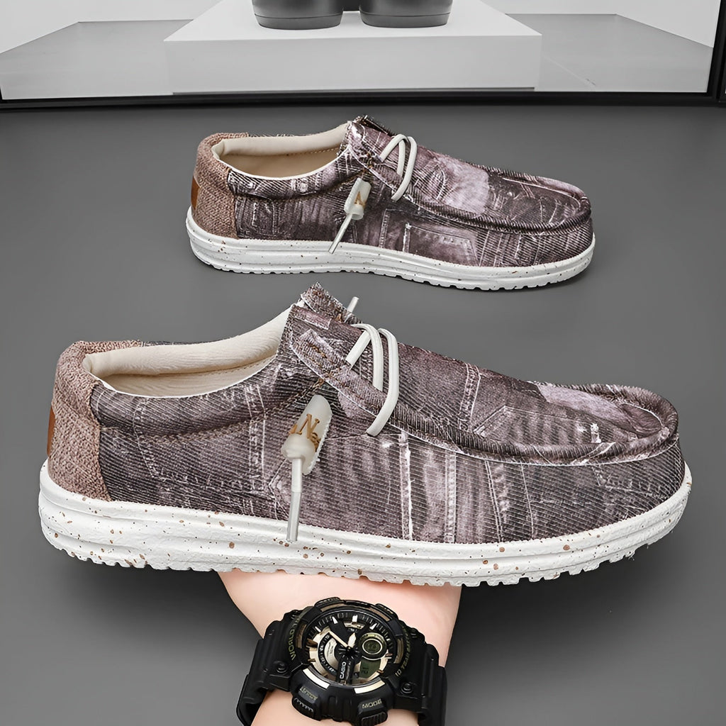 Loafers voor heren met jeansmotief