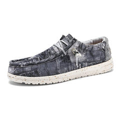Loafers voor heren met jeansmotief, Grijze