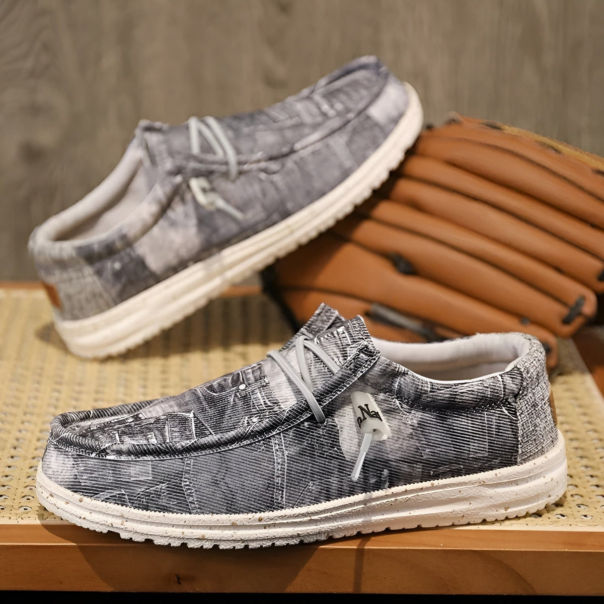 Loafers voor heren met jeansmotief