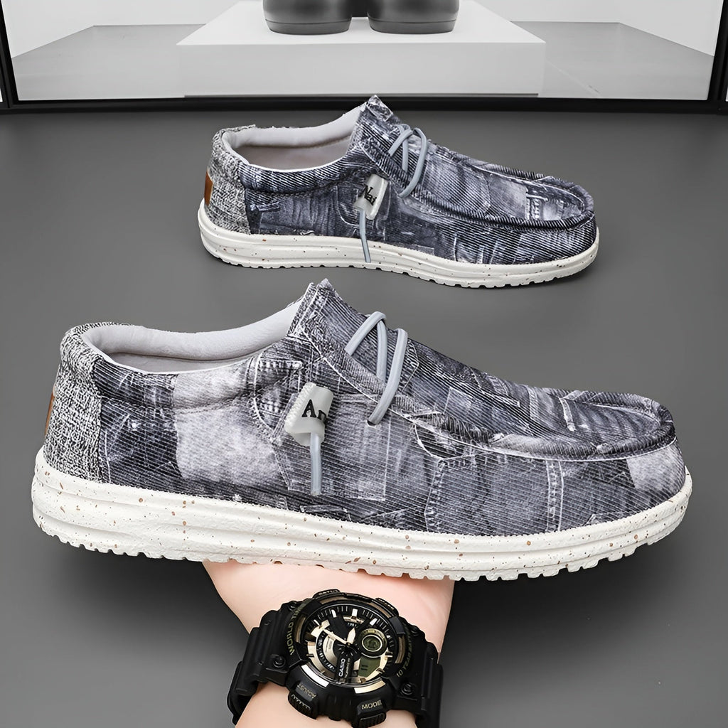 Loafers voor heren met jeansmotief