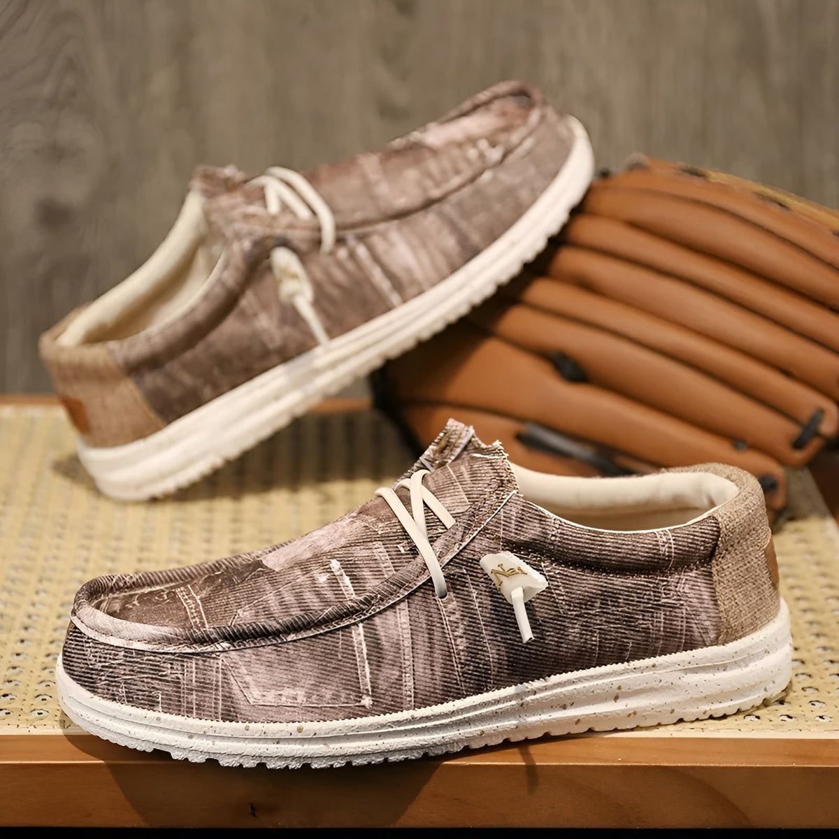 Loafers voor heren met jeansmotief