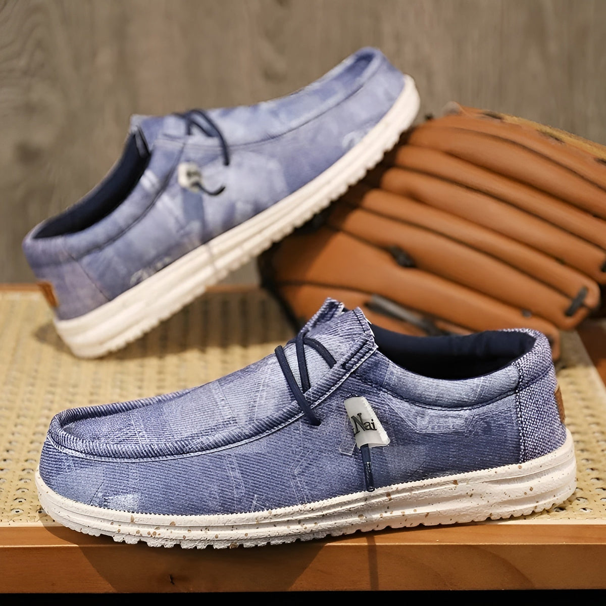 Loafers voor heren met jeansmotief