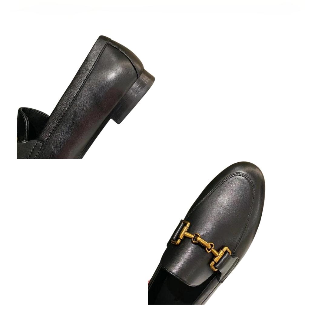 Dames loafers van echt leer, zwart of khaki