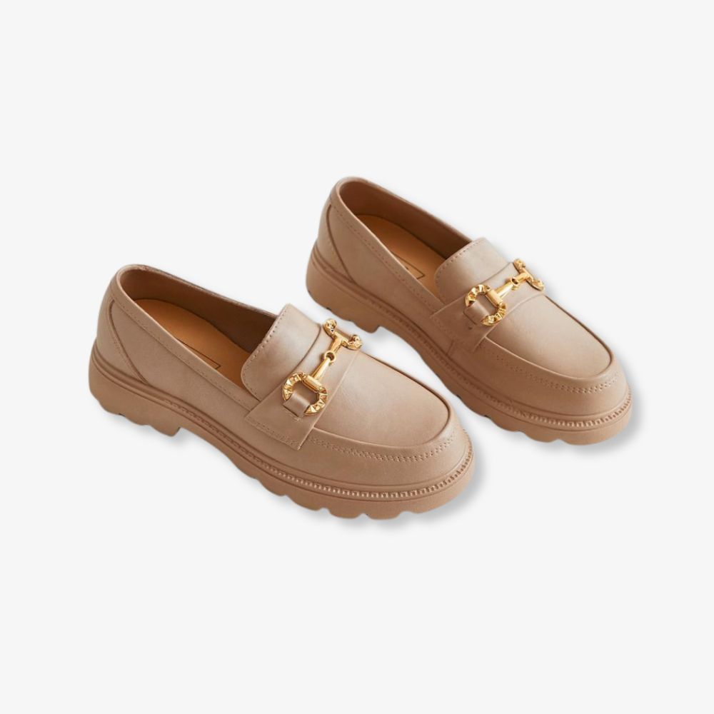 Dames loafers met gouden ketting