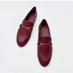 Dunne en lichte loafers in echt leer, Bordeaux