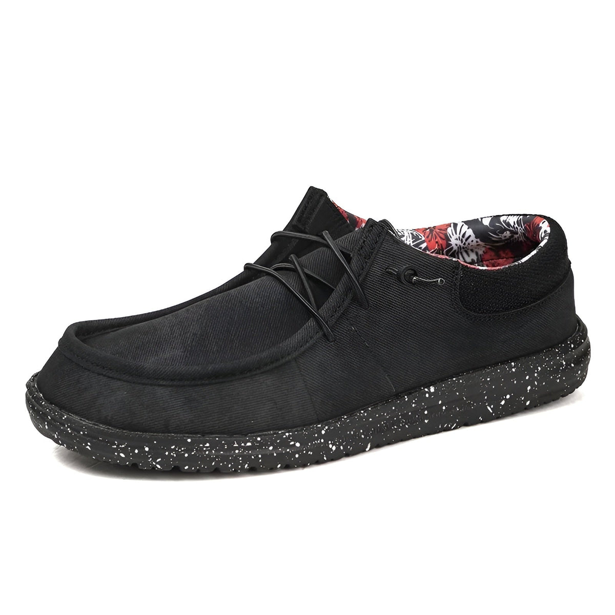 Heren loafers van stof met bloemenvoering
