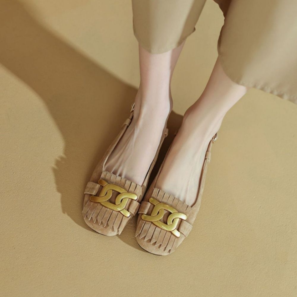 Loafers met franje in retrostijl voor dames