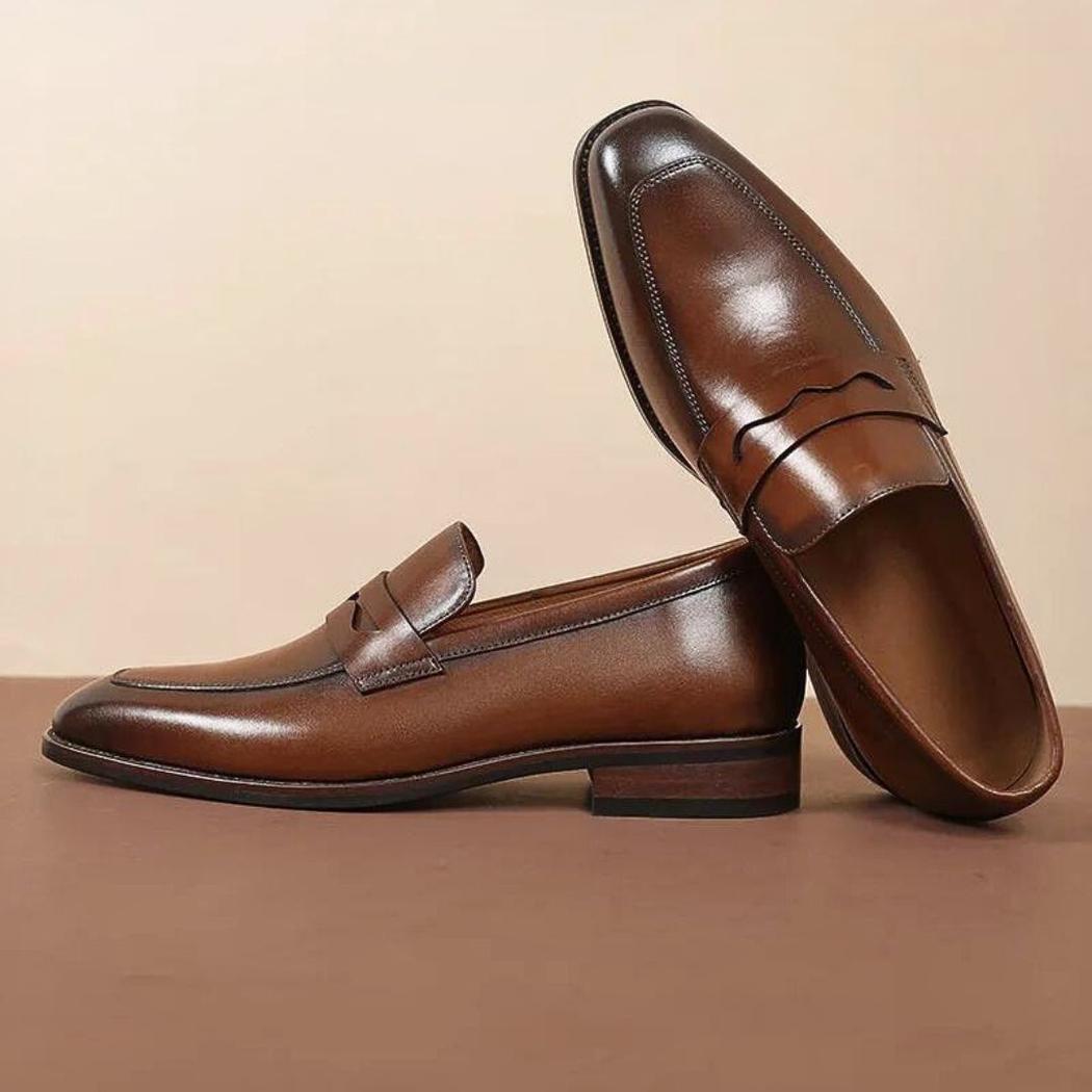 Nette loafers van echt leer voor heren