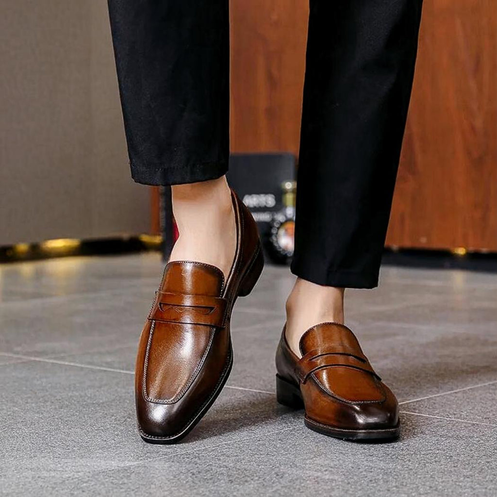 Nette loafers van echt leer voor heren