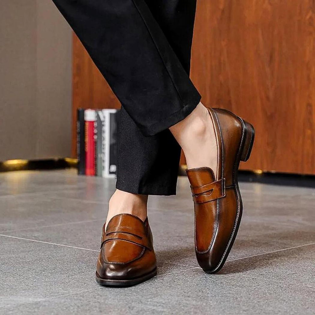 Nette loafers van echt leer voor heren