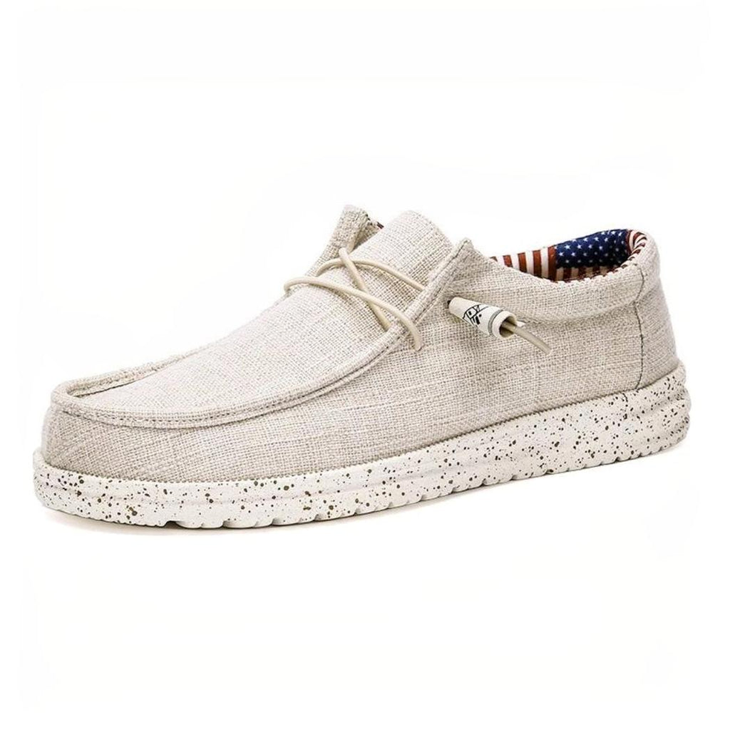Lichte en casual loafers van stof voor heren