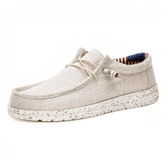 Lichte en casual loafers van stof voor heren, Wit