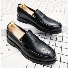 Bruiloft loafers in synthetisch leer voor heren, Zwart