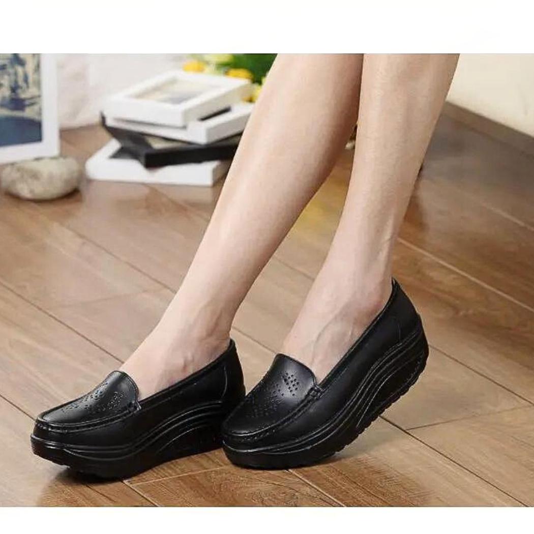 Ademende gekleurde plateau loafers voor dames