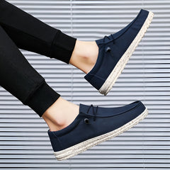 Bruine en blauwe loafers van synthetisch leer voor heren, Marineblauw