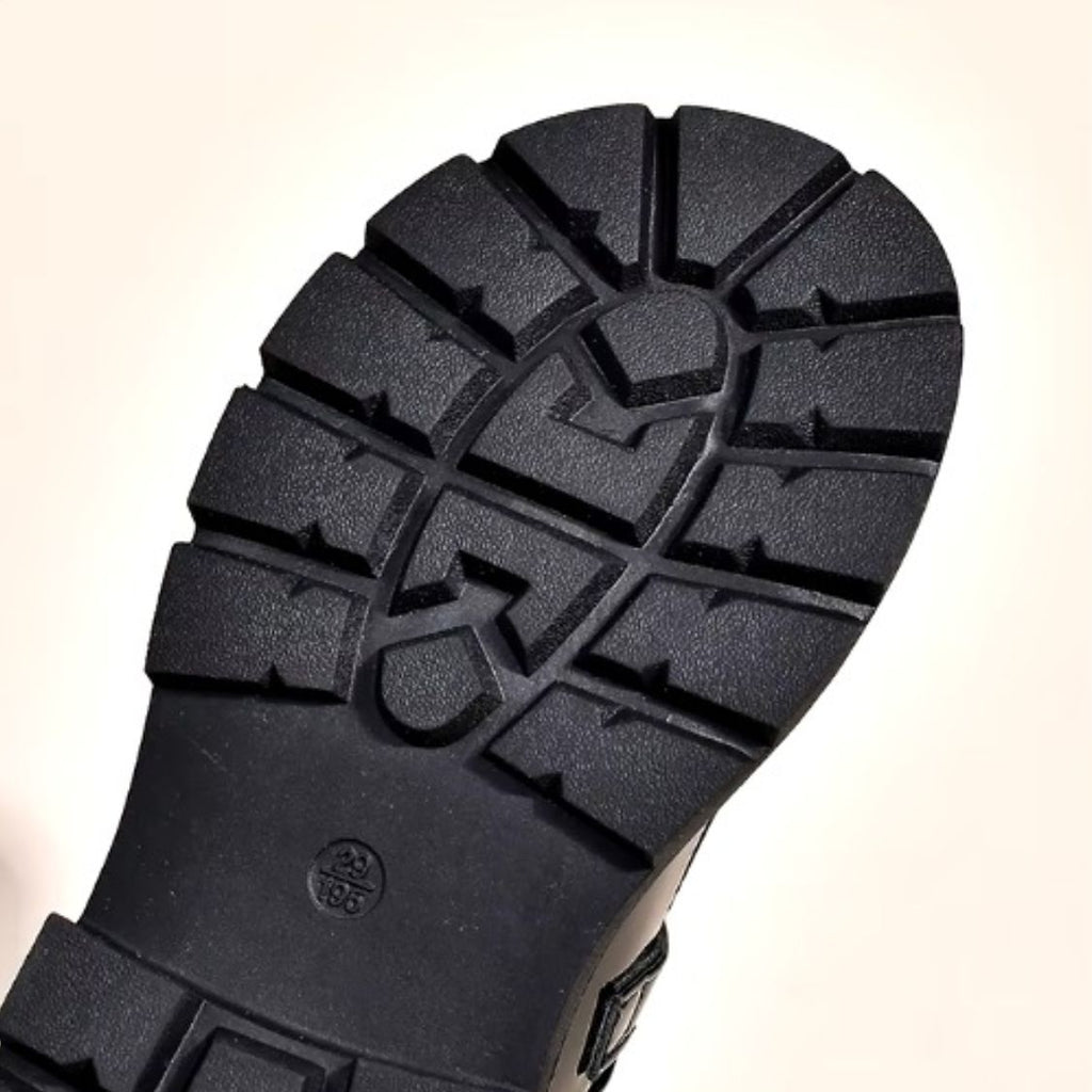 Trendy zwarte loafers voor meisjes met dubbele gesp