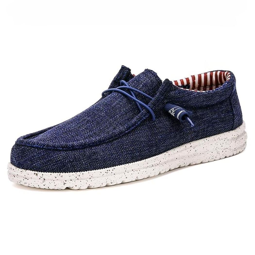 Lichte canvas loafers voor heren in bruin of blauw