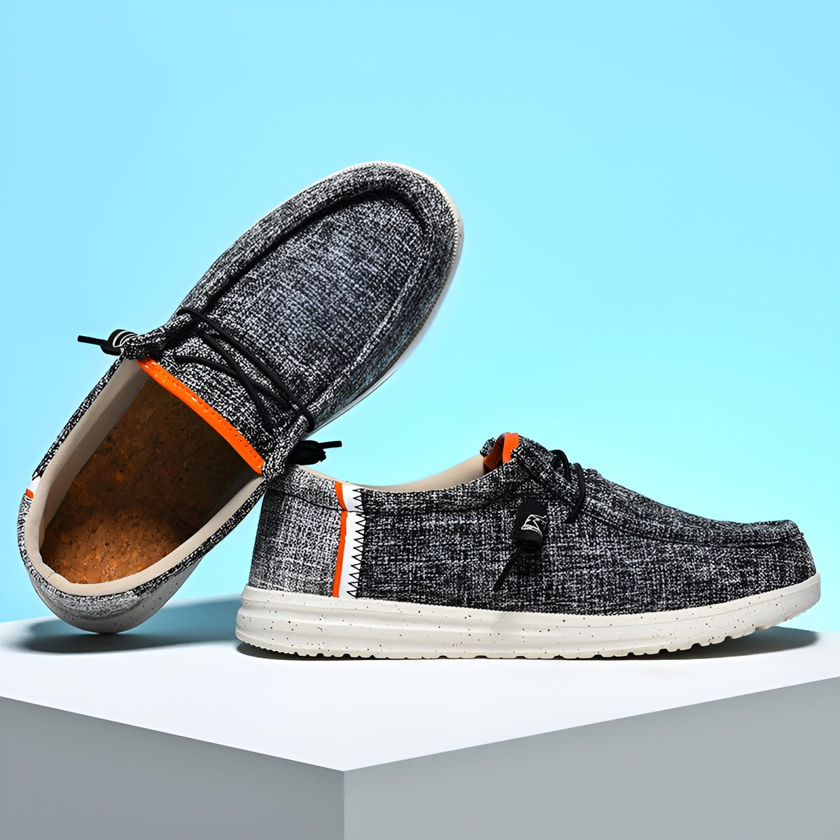 Canvas loafers voor heren
