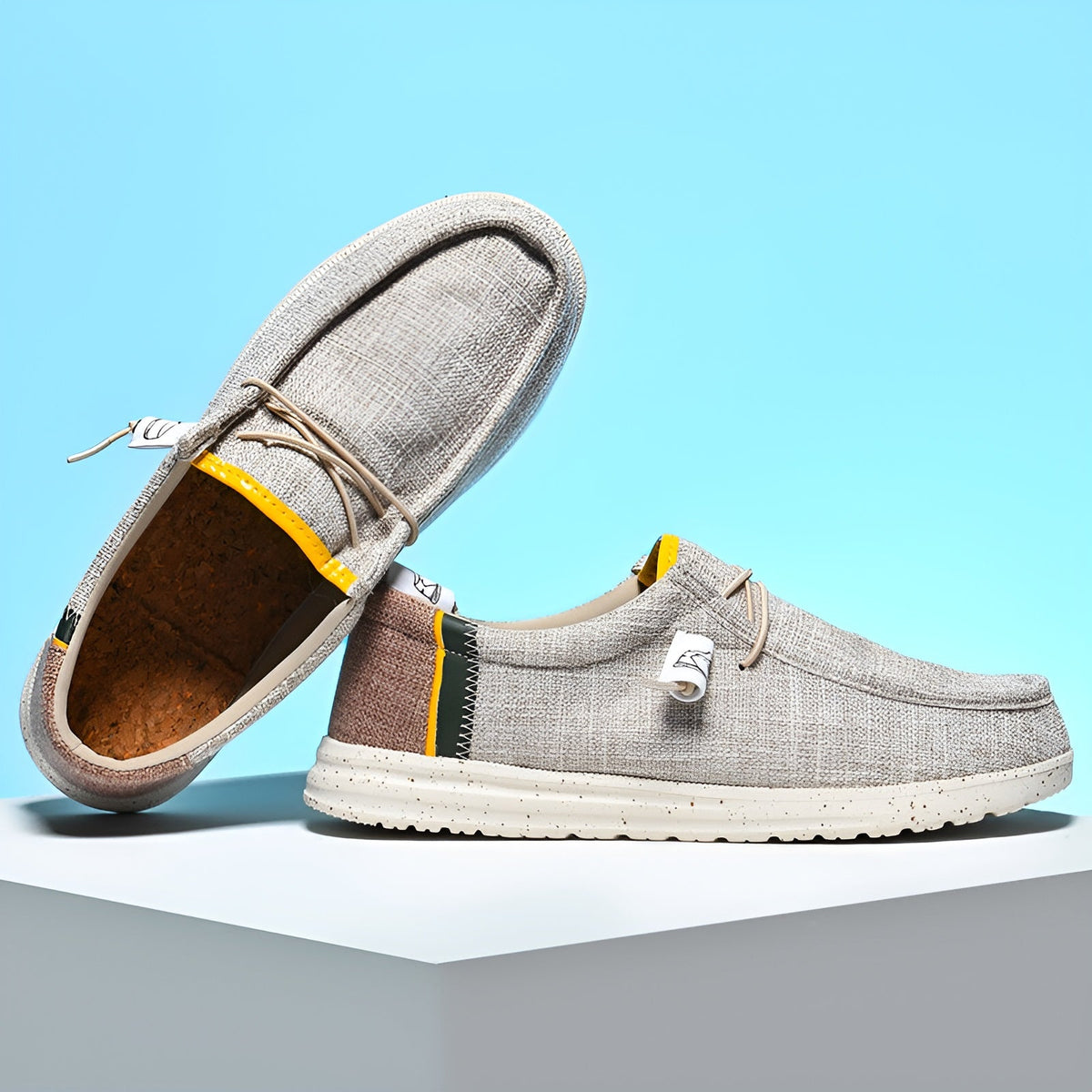 Canvas loafers voor heren