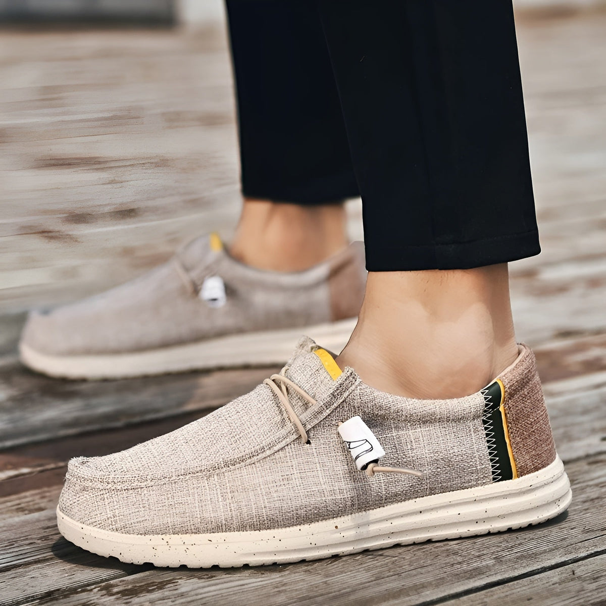 Canvas loafers voor heren