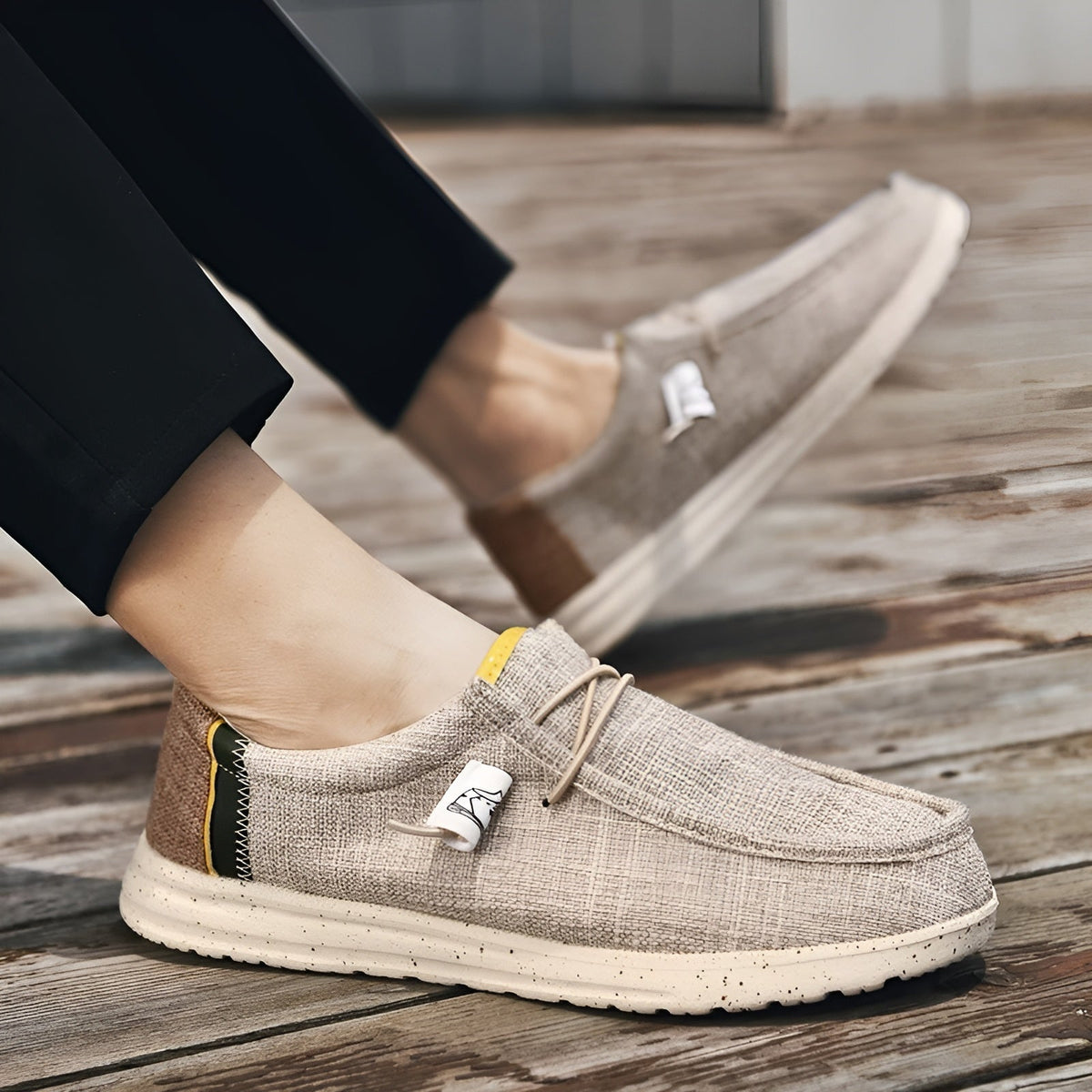 Canvas loafers voor heren