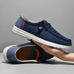 Canvas loafers voor heren, Marineblauw
