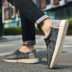 Canvas loafers voor heren, Grijze