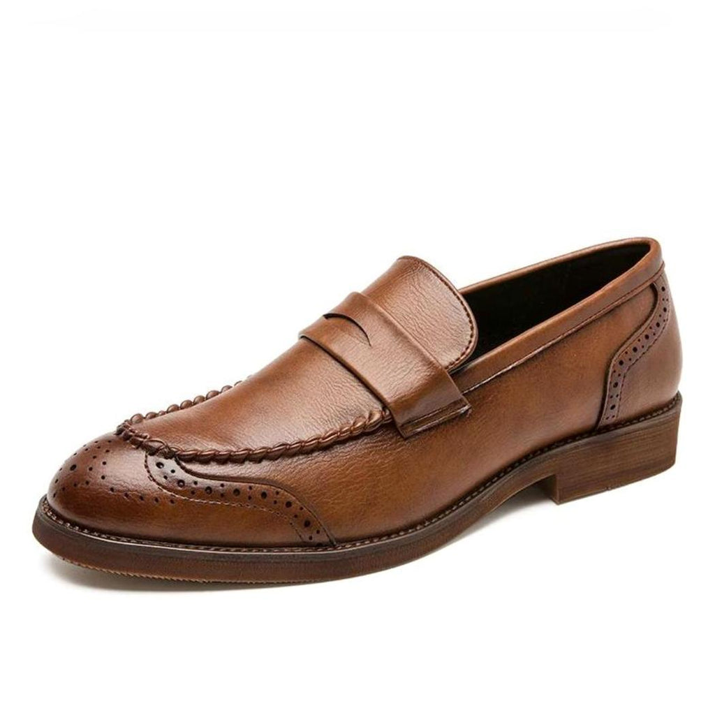 Glanzende loafers in echt leer voor heren