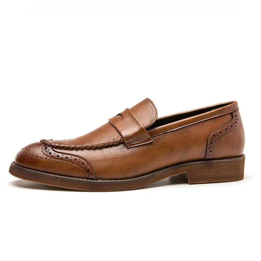 Glanzende loafers in echt leer voor heren