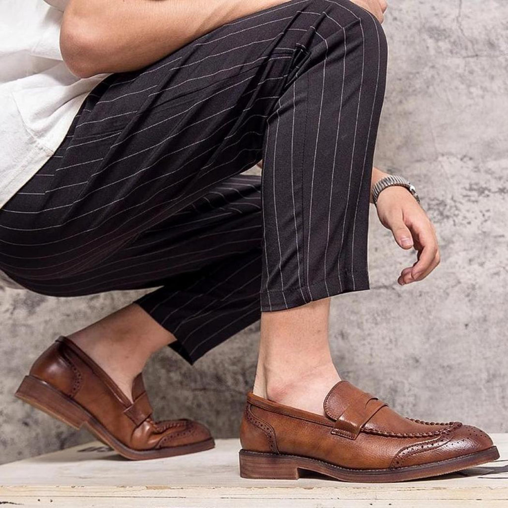 Glanzende loafers in echt leer voor heren
