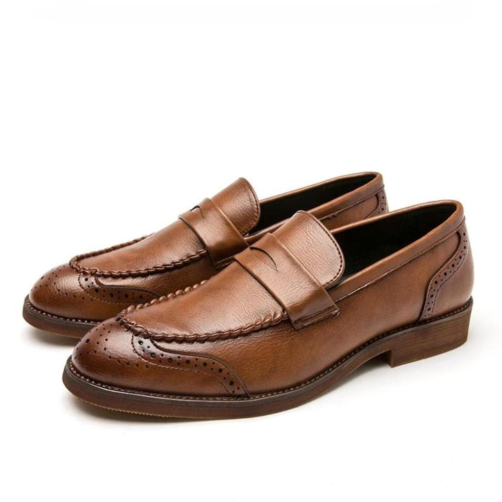 Glanzende loafers in echt leer voor heren