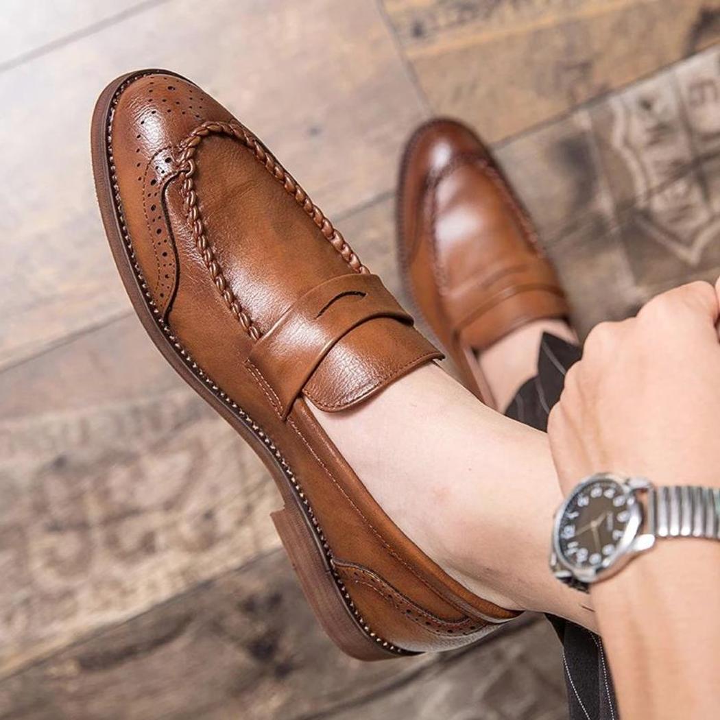 Glanzende loafers in echt leer voor heren