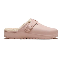 Gevoerde loafer clog in kunstleer voor dames, Roos