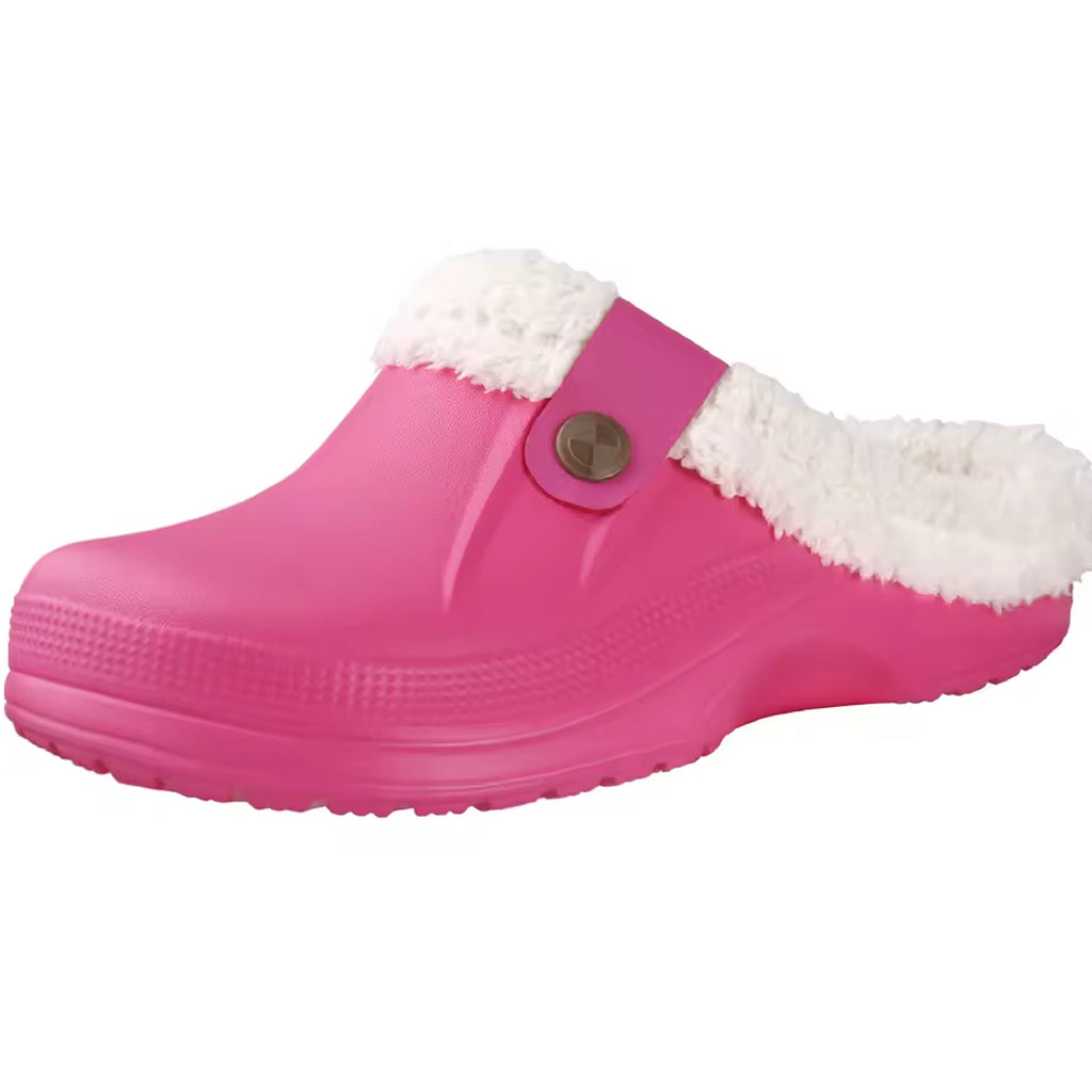 Gevoerde plastic clog loafer voor dames