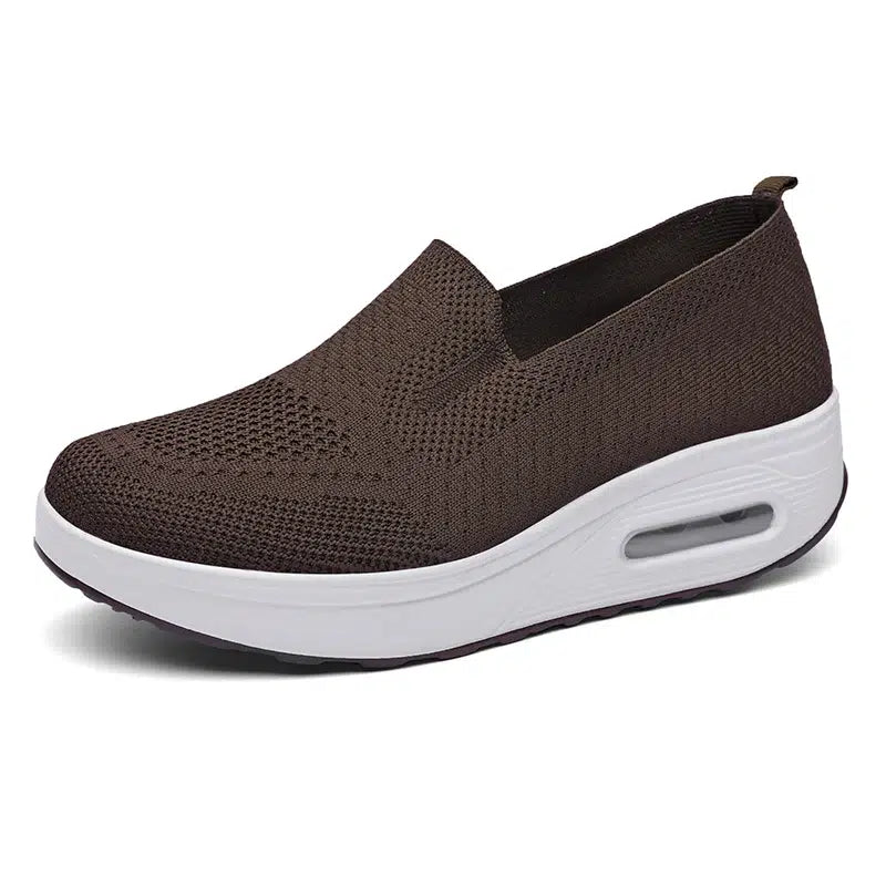 Soepele ademende stoffen loafers voor dames