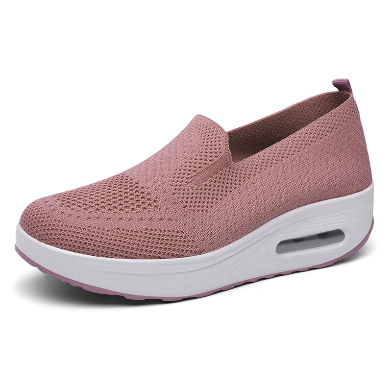 Soepele ademende stoffen loafers voor dames