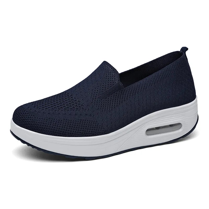 Soepele ademende stoffen loafers voor dames