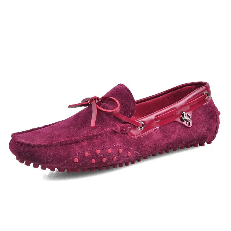Bootschoen-loafers in suède voor heren