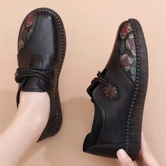 Orthopedische loafers met bloemen voor dames, Zwart