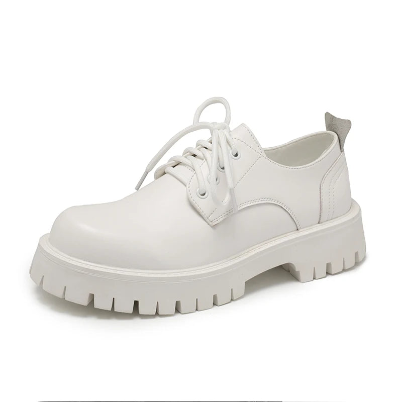 Casual platform loafers in echt leer voor heren
