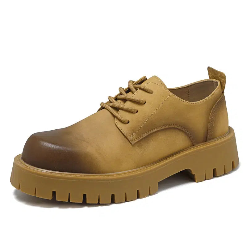 Casual platform loafers in echt leer voor heren