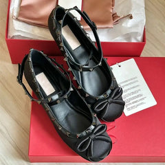 Mary Jane ballerina's van stersatijn met blauwgroen patroon, Zwart
