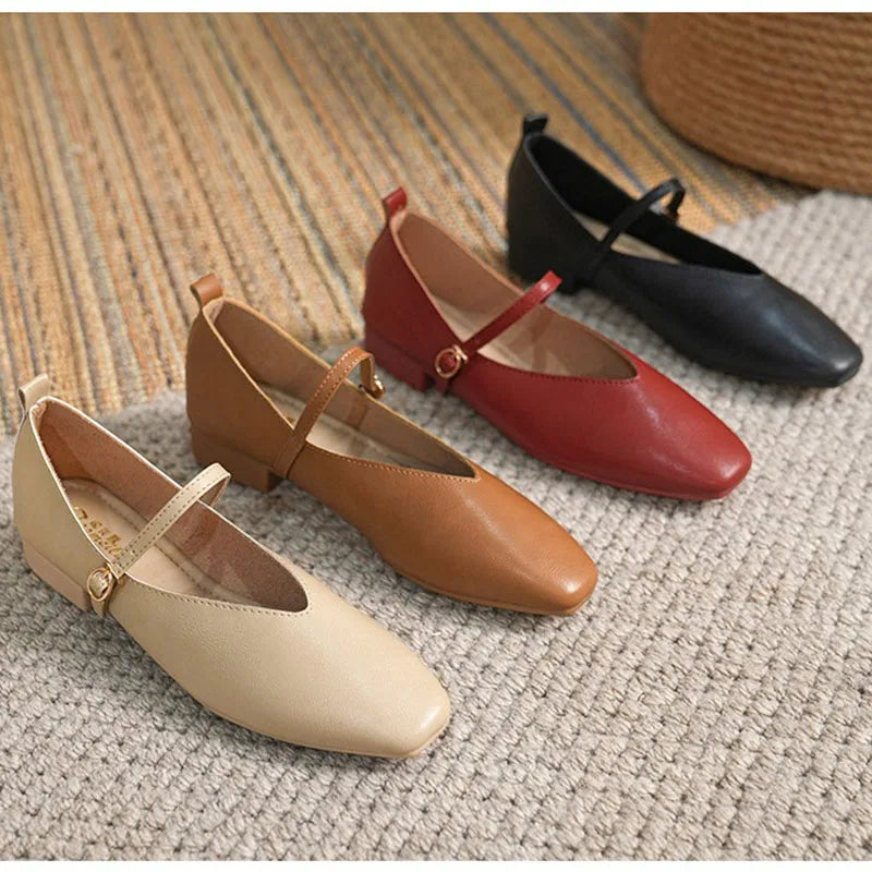 Mary Jane ballerina's met bandjes Elegant en retro
